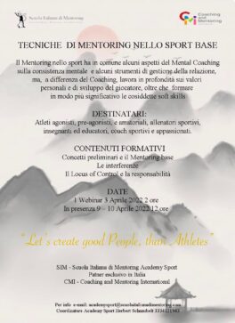 Academy SIM_Tecniche di mentoring nello sport base
