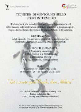 Academy Sport SIM_Tecniche di mentoring nello sport intermedio intermedio