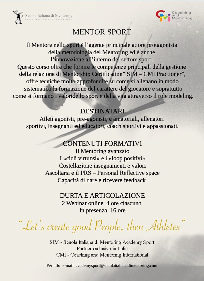 Mentore nello sport